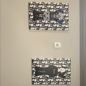 3 kaws Dior wall